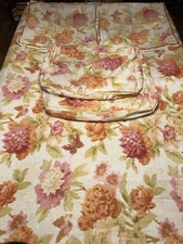 EASTERN ACCENTS luxury KING 5 pc FLORAL Duvet bedding set King shams Pillow