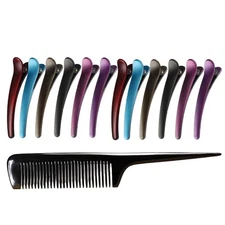 13 Pcs Salon Styling for Hairdressing and Section Clips Sectioning