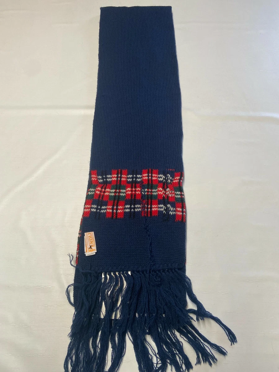 PENDLETON Blue Vintage USA Made Wool Scarf NEW NWT Town And