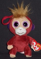 TY BEANIE BOOS - BORIS he MONKEY  KEY CLIP - MINT TAG - EUROPEAN EXCLUSIVE