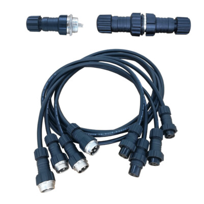 Docking/Panel type Electrical Cable Wire Connector Welded Cable Connector Black