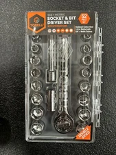 Torelli Socket & Bit Driver Set 52 Piece Kit With Storage Case Tool Set NEW