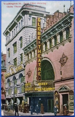 Boston, MA. Globe Theatre - Postal de 1912 - Imagen 1 de 2