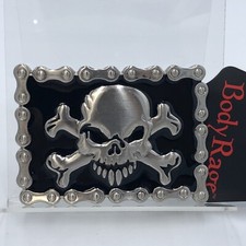 Skull  Cross Bones Belt Buckle Motorcycle Chain Body Rage