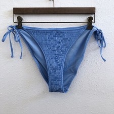 NWT AERIE Cheeky Side Tie Crinkle Bikini Bottoms Large Size