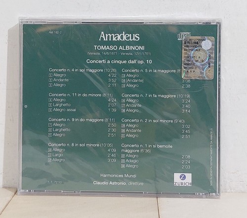 28079 CD Amadeus - Albinoni - Concerti a 5 dall'op. 10 - Dir. Claudio Astronio - Picture 3 of 3