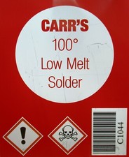 Carr's C1044 Low Melt 35gm Pack 100 Deg. Solder for Whitemetal to Brass Kits 48P