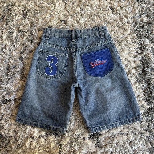 Boy’s Jeans Rare Emergency Exit Embroidered Size 10 Y2K Jnco Baggy 90’s Pistons - Picture 5 of 8