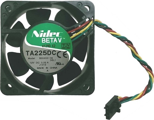Fan Muffin Cooling DC 12V DC12V 12VDC 60mm 60x60x25 Nidec TA2250DC B35200-35 - Picture 2 of 3