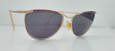 Vintage Marchon Purple Gold Oval Sunglasses FRAMES ONLY