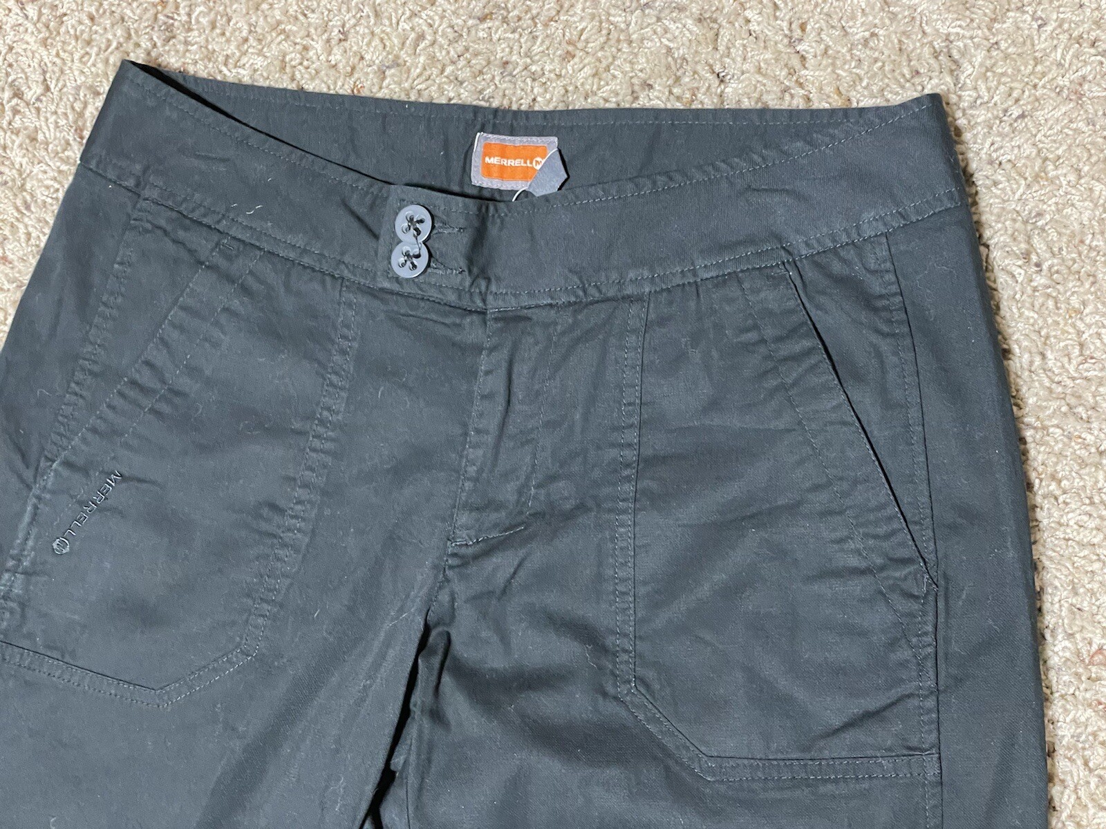 Nuovo con etichetta! Merrell Cameron Capri pantaloni da trekking sportivi cropped donna taglia 8 neri