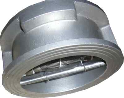 6'' 316 SS Dual Plate Wafer Style Check Valve, Buna Seat, ANSI 150l, 225psi