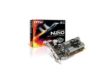 MSI NVIDIA GEFORCE 210 1GB VIDEO CARD PCIE LOW PROFILE V4-4 Model N210-MD1G/D3