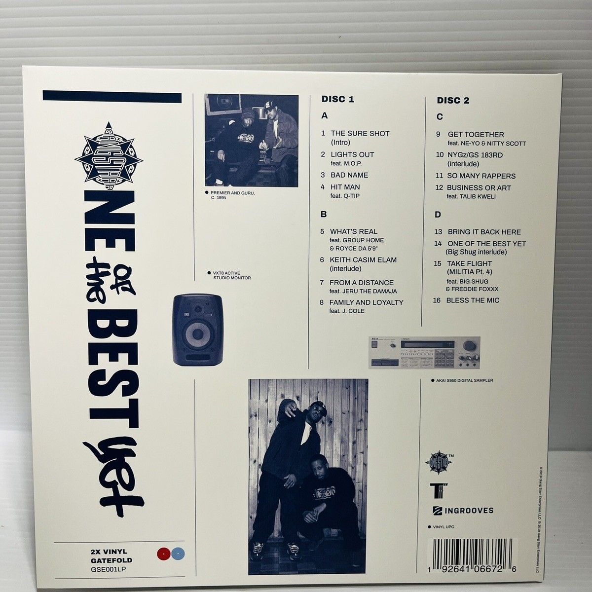 GANG STARR - ONE OF THE BEST YET (VINYL 2LP) 2019!! GURU +