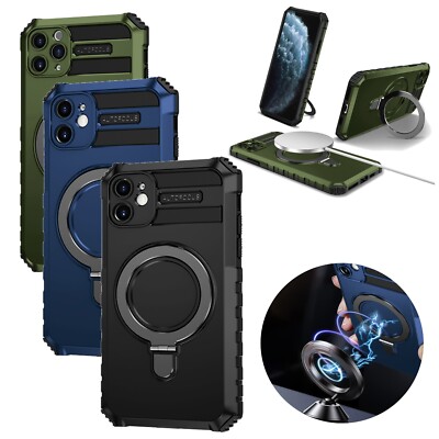 Hybrid RING Mag Safe Kompatibel Für Apple iPhone 15 Pro Max - Hülle Case Tasche