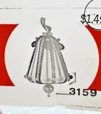 Walco BE-RIBBONED BELL Red/Green Vtg Sequin Bead Christmas Ornament Kit NOS 3159