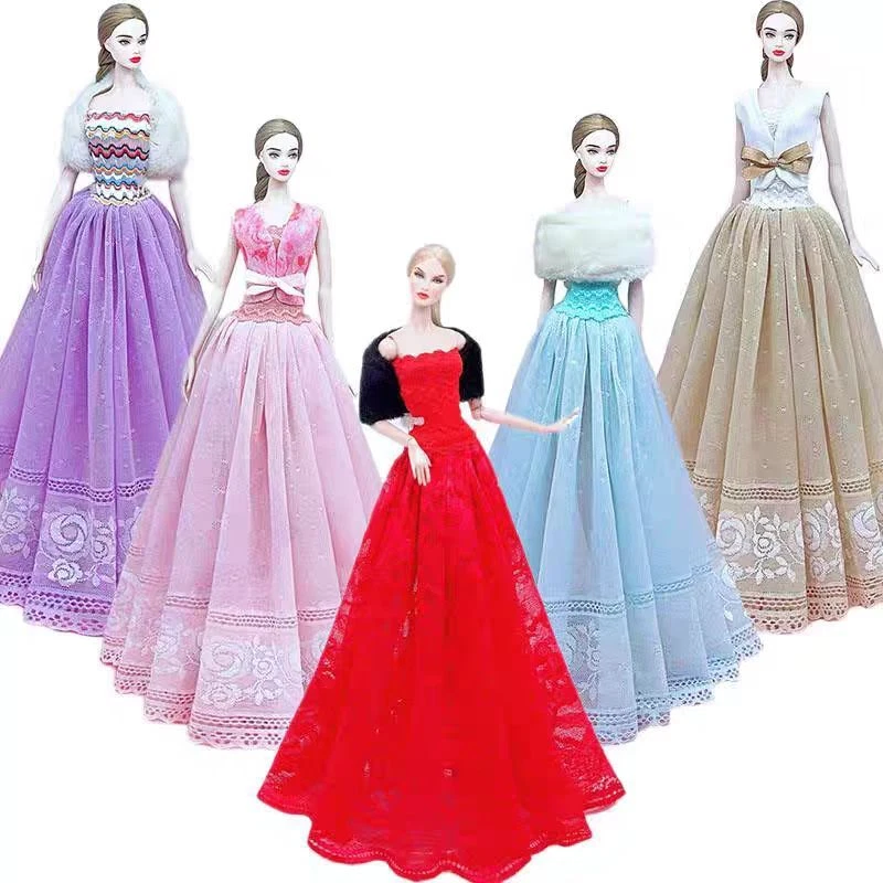 VETEMENTS Abito da sera in pizzo floreale 1 6 vestiti per bambola abiti abito da festa top gonna midi 1:6