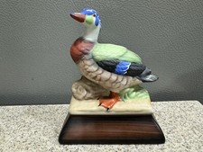 Vintage Porcelain Ceramic Duck Figurine Figure 5" Colorful in Pristine Condition