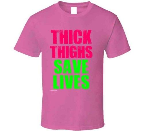 T-Shirt Dicke Oberschenkel retten Leben lustig Mädchen Geschenk - Bild 2 von 9