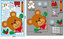 Christmas decorations snowman elk window sticker