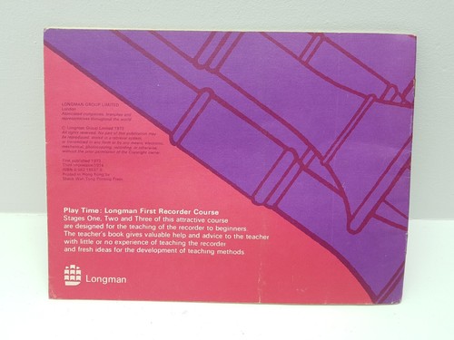Play Time Longman First Recorder Course Stage Two by Margo Fagan 1974 - Imagen 3 de 10