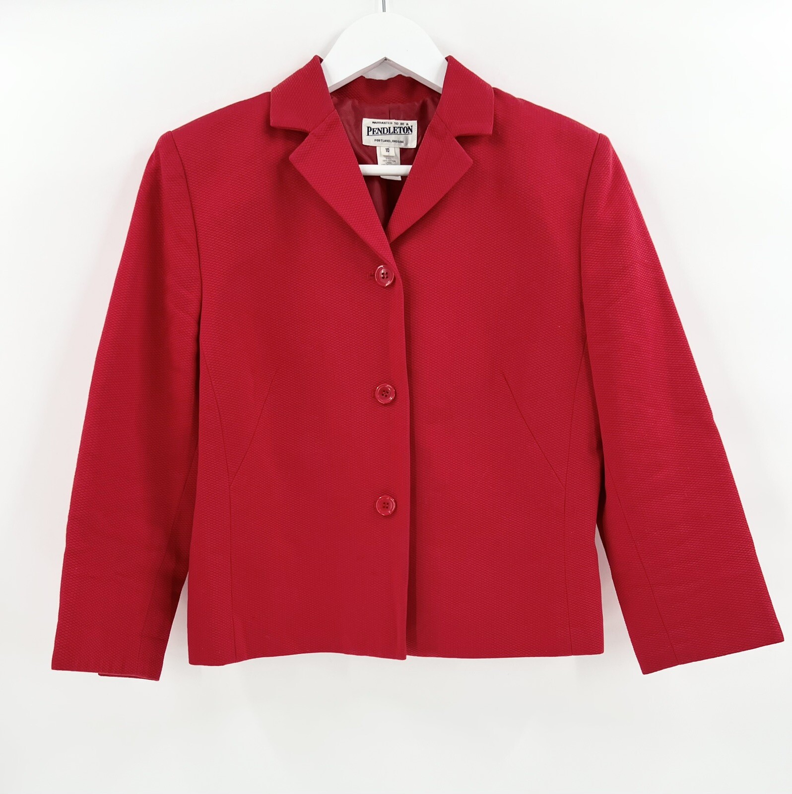 Pendleton Red Blazer Jacket Womens Size 