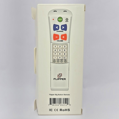 Flipper Easy-To-Use Big Button Universal Remote For 2 Devices Open Box