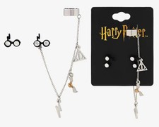 Harry Potter Stud and Cuff Earring Set Features Harry Potter Glasses and Scar