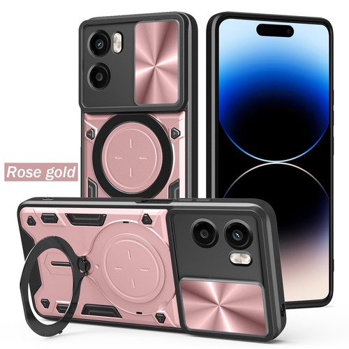 Slide Camera Protec Armor Back 360 Ring stand Case For Motorola Moto G05 G55 G35 - Picture 16 of 23