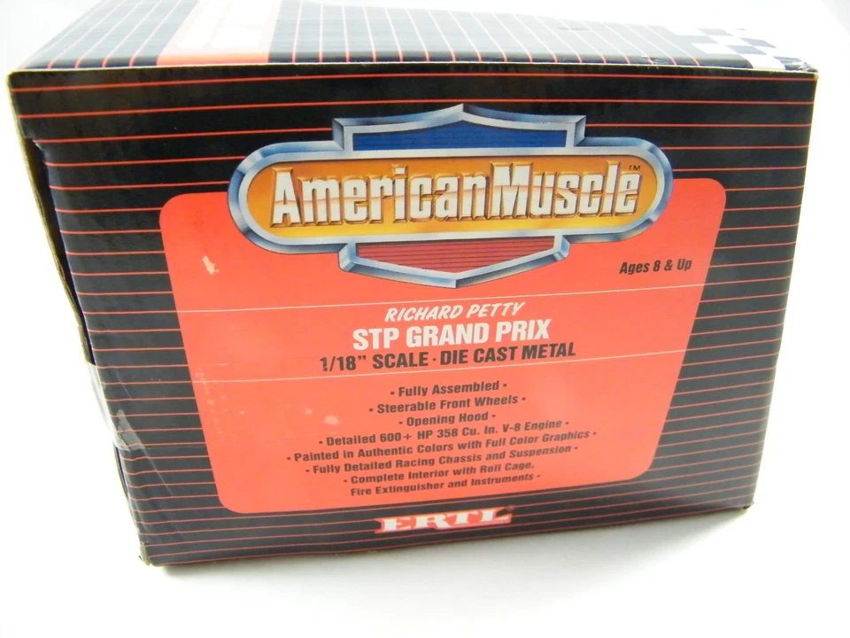 1992 ERTL AMERICAN MUSCLE STP GRAND PRIX 1:18 РИЧАРД ПЕТТИ ЛИТОЙ МЕТАЛЛ НОВЫЙ В УПАКОВКЕ - Изображение 2 из 4