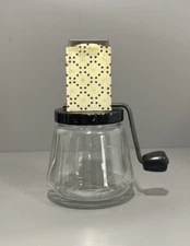 MCM ANDROCK Nut Chopper Grinder Atomic Design Metal Top Glass Bottom Vtg No. 49