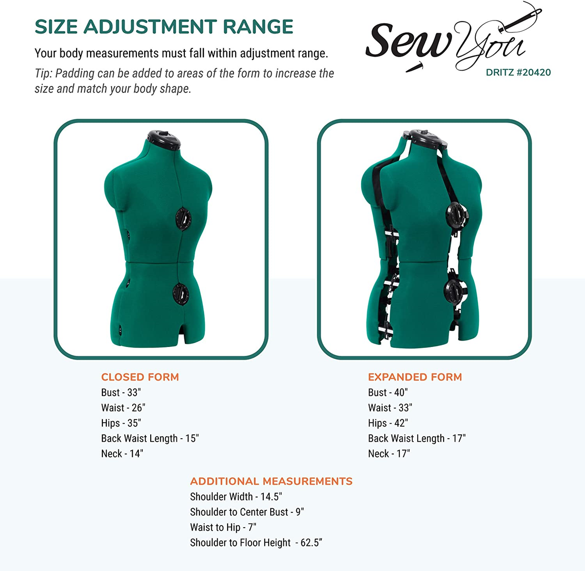 dritz simple fit dress form reviews Dritz Sew You Adjustable Dress Form, Small