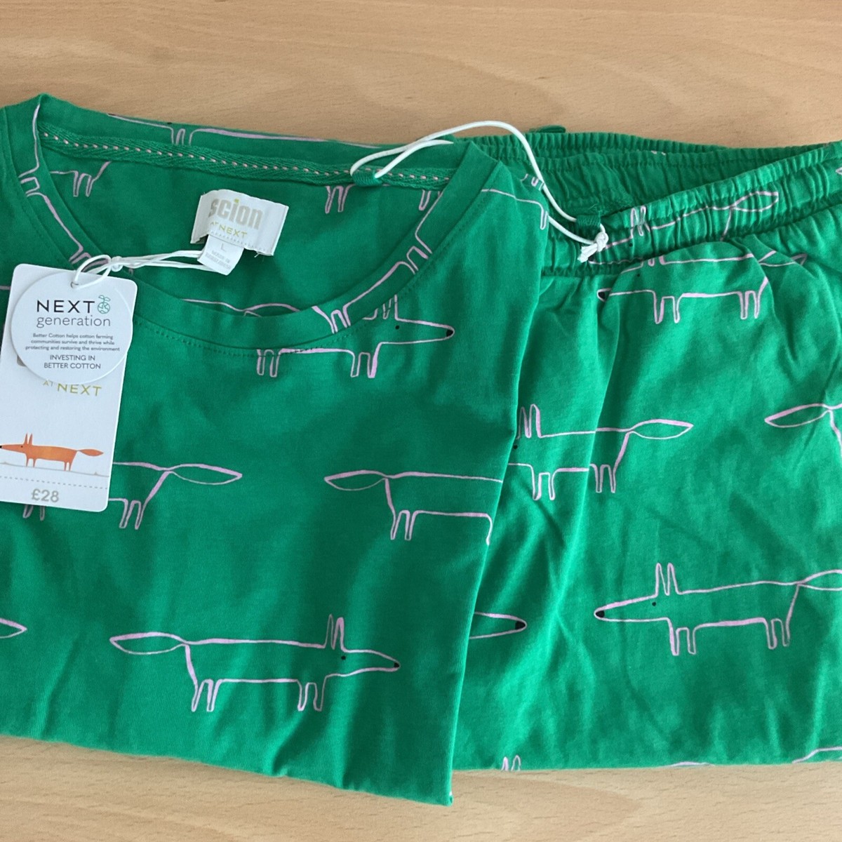 Pink Scion Mr Fox Pyjamas ?NEXT Women's Scion Mr Fox Long Sleeve