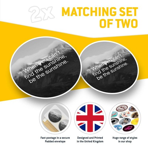 2 x Vinyl Stickers 20cm (bw) - Inspiring Sunshine Quote Office Home #36926 - 第 2/8 張圖片
