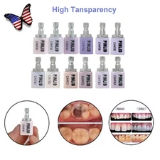 US HT 5Pcs Dental Glass Ceramic Blocks Lab Lithium Disilicate C14 HT for CAD CAM