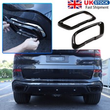 Glossy Black Stainless Exhaust Pipe Cover Trim For BMW X5 G05 X7 G07 2019-23