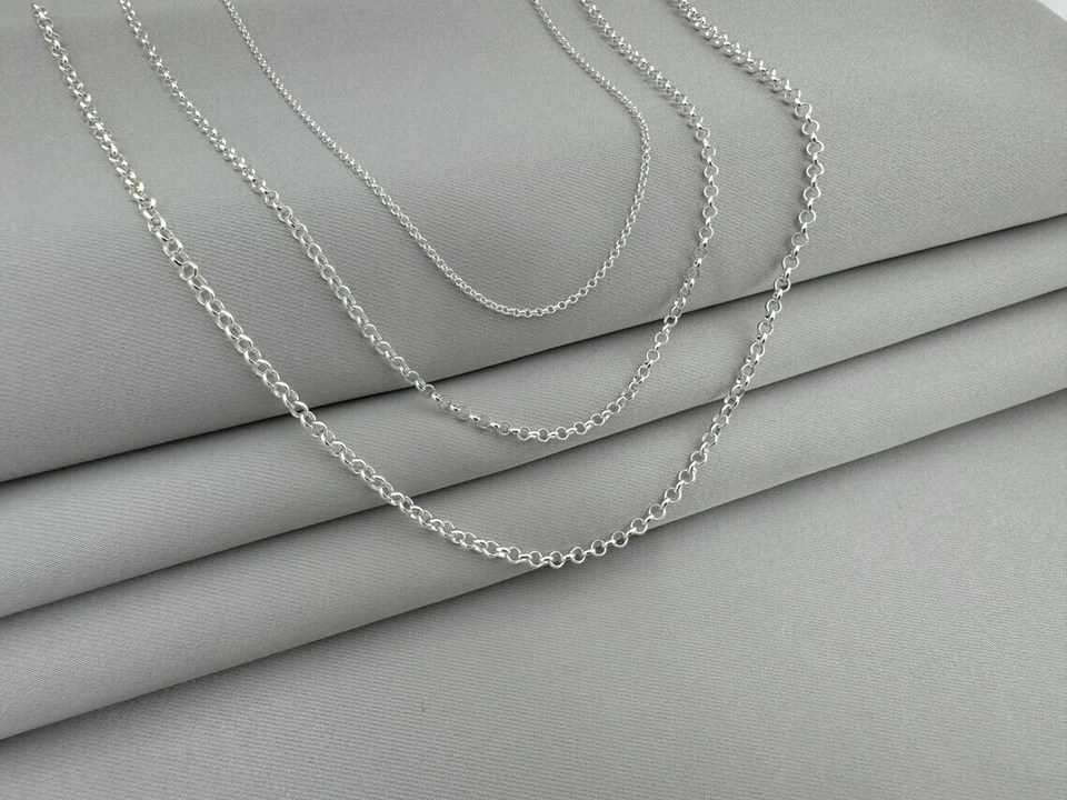 Sterling Silver Belcher Chain Necklace - 16" 18" 20" 22" 24" 26" 30" - Image 3 of 4
