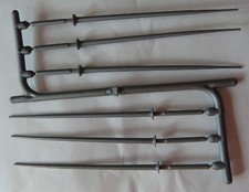 Timpo Toys 6 Tournament Lances on Cast Branch, 6 Lances Weapons on Sprue