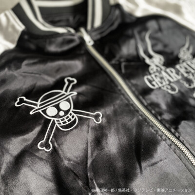 Karakuri Tamashii x ONE PIECE Luffy Nika Satin Jacket Sukajan