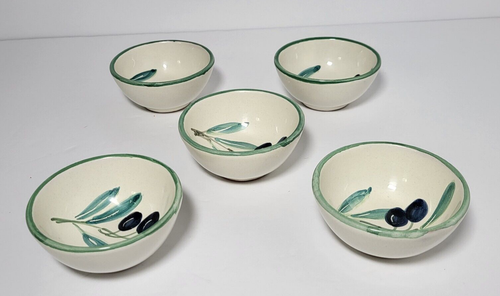 5er Set kleine Olive Design Steinzeug Tauchschalen 2,5 Zoll x 3 - Bild 4 von 8