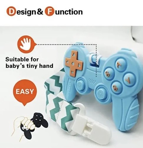 Remote Game Control Teething Toy for Babies Silicone Teether X2 - Picture 6 of 8