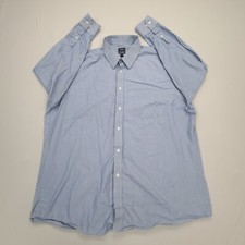 Arrow Shirt Mens 17.5 Blue Button Up Comfort Stylish Classic Fit Casual Outdoors