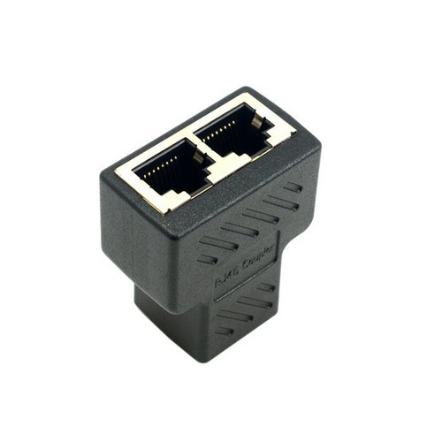 RJ45 Port Network Cable Splitter Extender Plug Adapter Split Into Two Split` _yi - Afbeelding 5 van 10