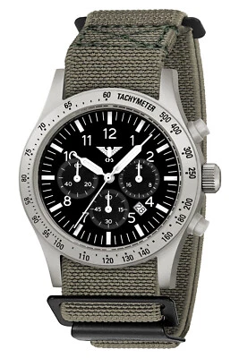 KHS Herrenuhr Platoon Solar Chronograph Stahl Grau Chrono PLASSC.DFSGO - Bild 1 von 4