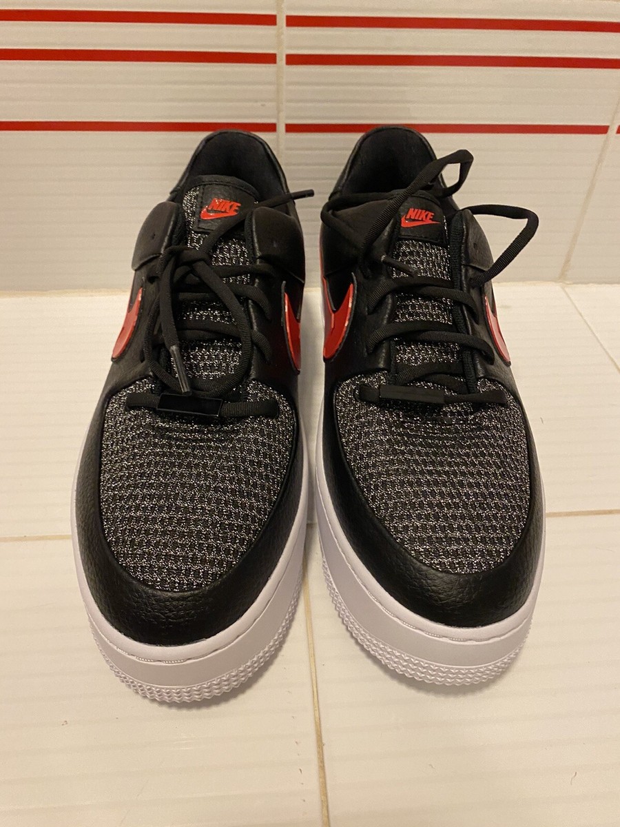 Nike Women's Air Force 1 Sage Low Valentine's Day Black Red