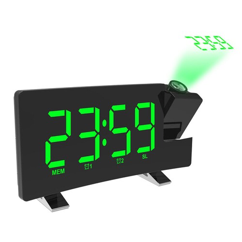 LED FM Radiowecker mit Projektion Digital Funkuhr Dimmbar Tischuhr Alarm USB DE - Bild 15 von 22