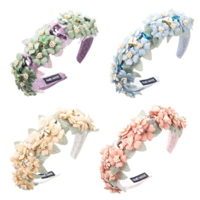 Delicate Hairband with Flower Embellishments Headband Great for Parties Wedding