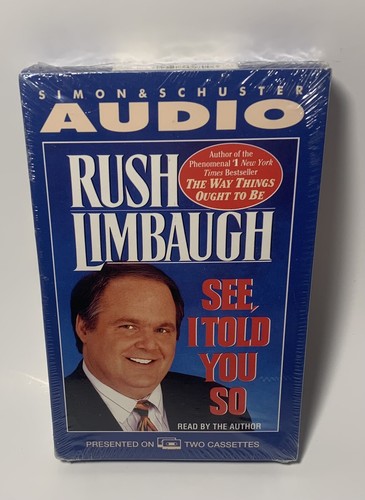 See I Told You So By Rush Limbaugh 2 Cassettes Abridged New Sealed 1993 Vintage - Picture 1 of 3