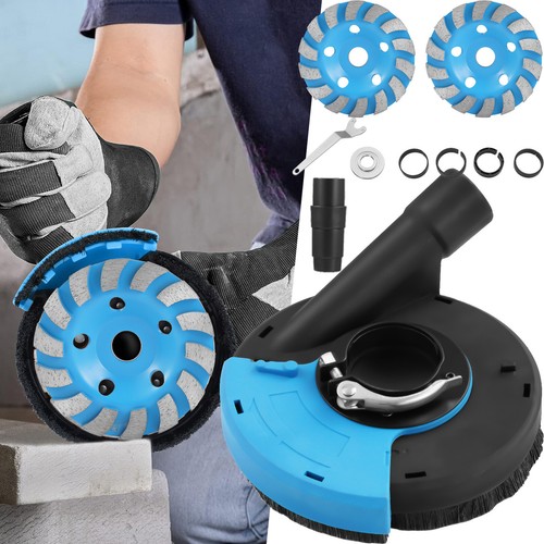 Absaughaube für Winkelschleifer 2x Diamantschleiftopf 125 Beton Turbo Segment - Bild 2 von 12