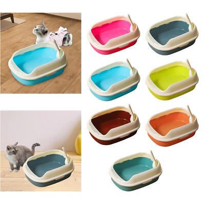Katzentoilette hochseitig robust Kätzchen Töpfchen Toilette Haustier Katzentoilette Bettpfanne